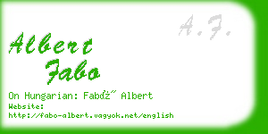 albert fabo business card